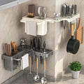 Knife rack, storage shelf, kitchen wall-mounted multifunctional knife rack, chopstick - Storage Shelf