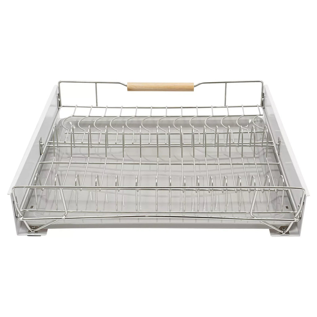Modern Pull Out Dish Drainer Drawer Bottom-Mounted Slide Out Storage Shelf for Kitchen - Dish Drying Rack - view 3