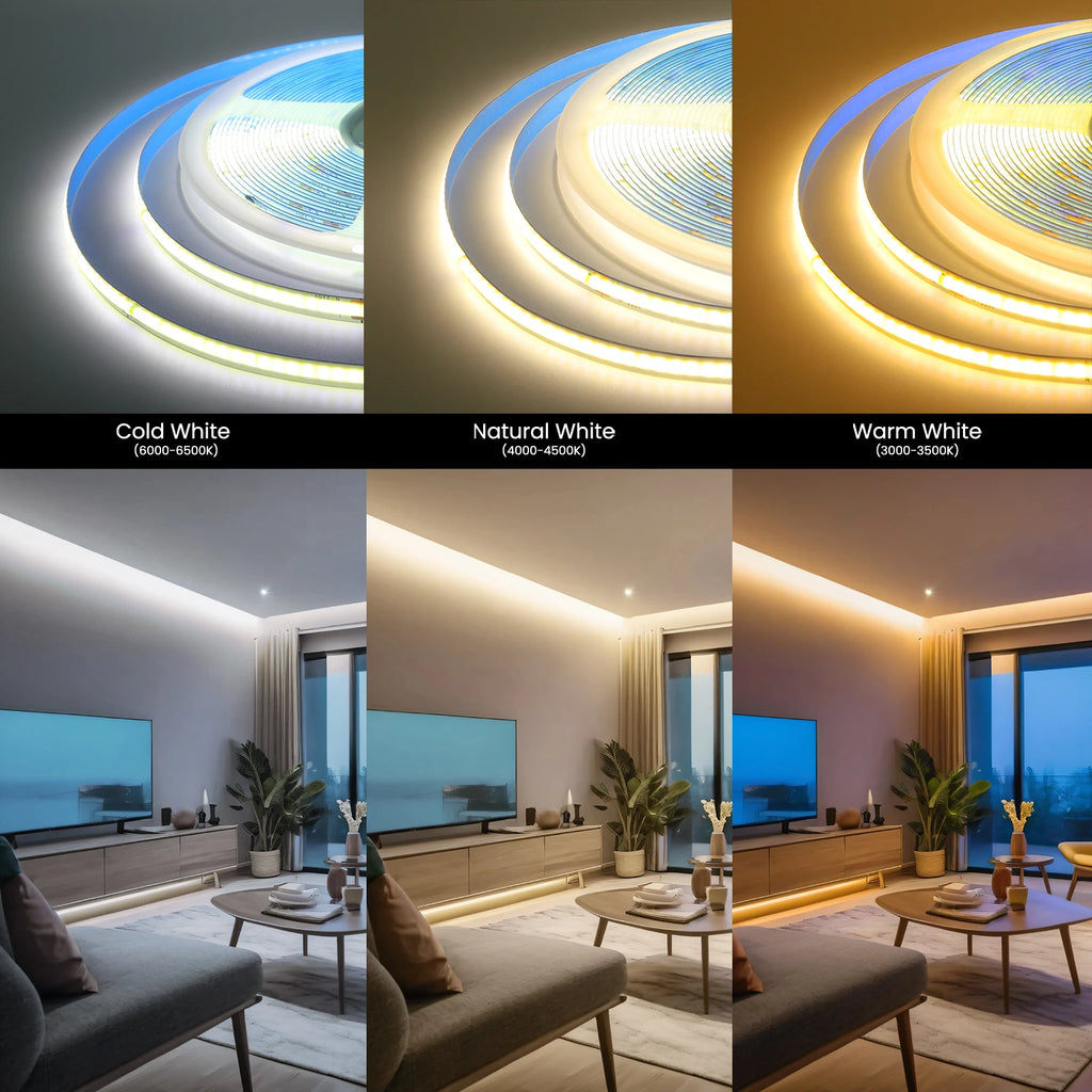 5M 10M 20M 50M/Roll COB Strip AC 220V 240Leds/M IP20 3000K 4000K 6000K Driver - Home Improvement - view 3