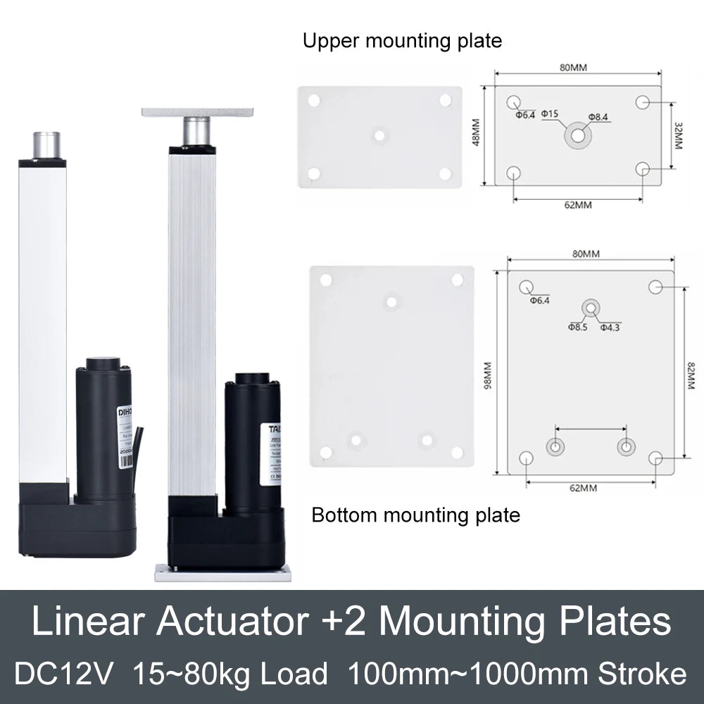 DHLA1300-A2 DC12V linear actuator 100MM~1000MM stroke 15kg/30kg/40kg/80kg load - Home Improvement - view 5