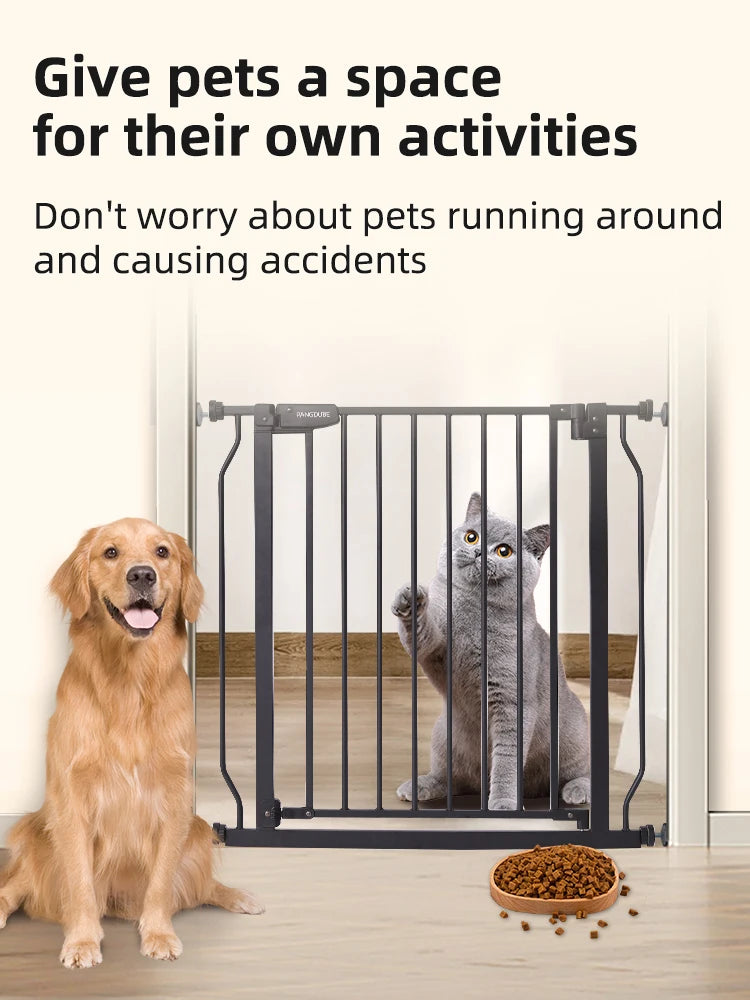 PANGDUBE Pressure Mounted Baby Gate No Drilling Safety Barrier for Stairs Door Child Dog - Safety Gate - view 6