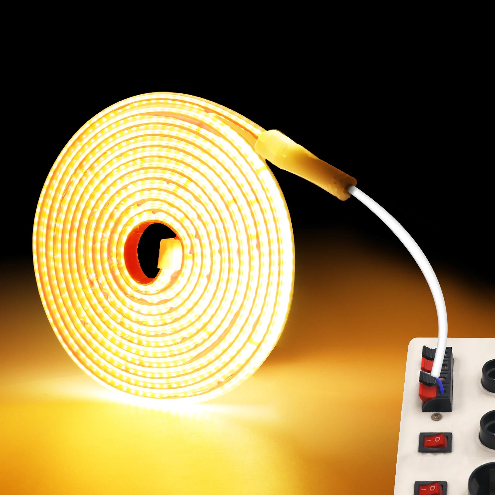 AC 230V COB Strip 240LEDs/M IP65 Waterproof Tape Adhesive With 2Pin Wire Cable 220V - Kitchen Faucet - view 4