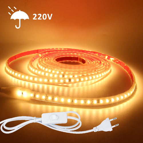 220V LED Strip Light SMD2835 120LEDs/m Waterproof Tape Lamp with EU Plug 1M 2M - Kitchen Faucet - view 2