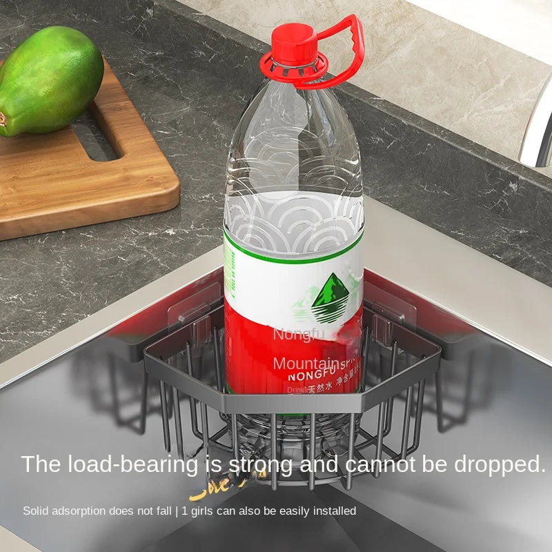 Kitchen drain basket storage basket faucet basket drain sponge double basket kitchenware - Kitchen Faucet - view 4