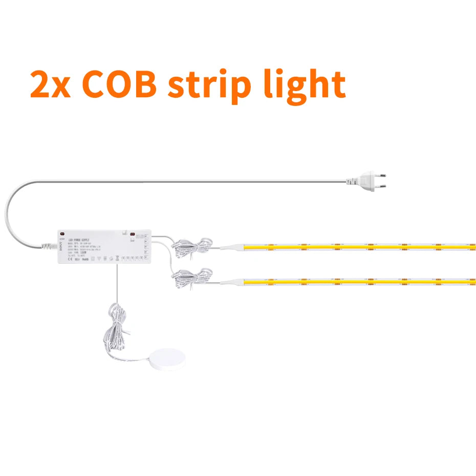 12V COB LED Strip Light 320LEDs/m Dimmable with Penetrable Wood Touch & Motion Sensor - LED Strip Light - view 8