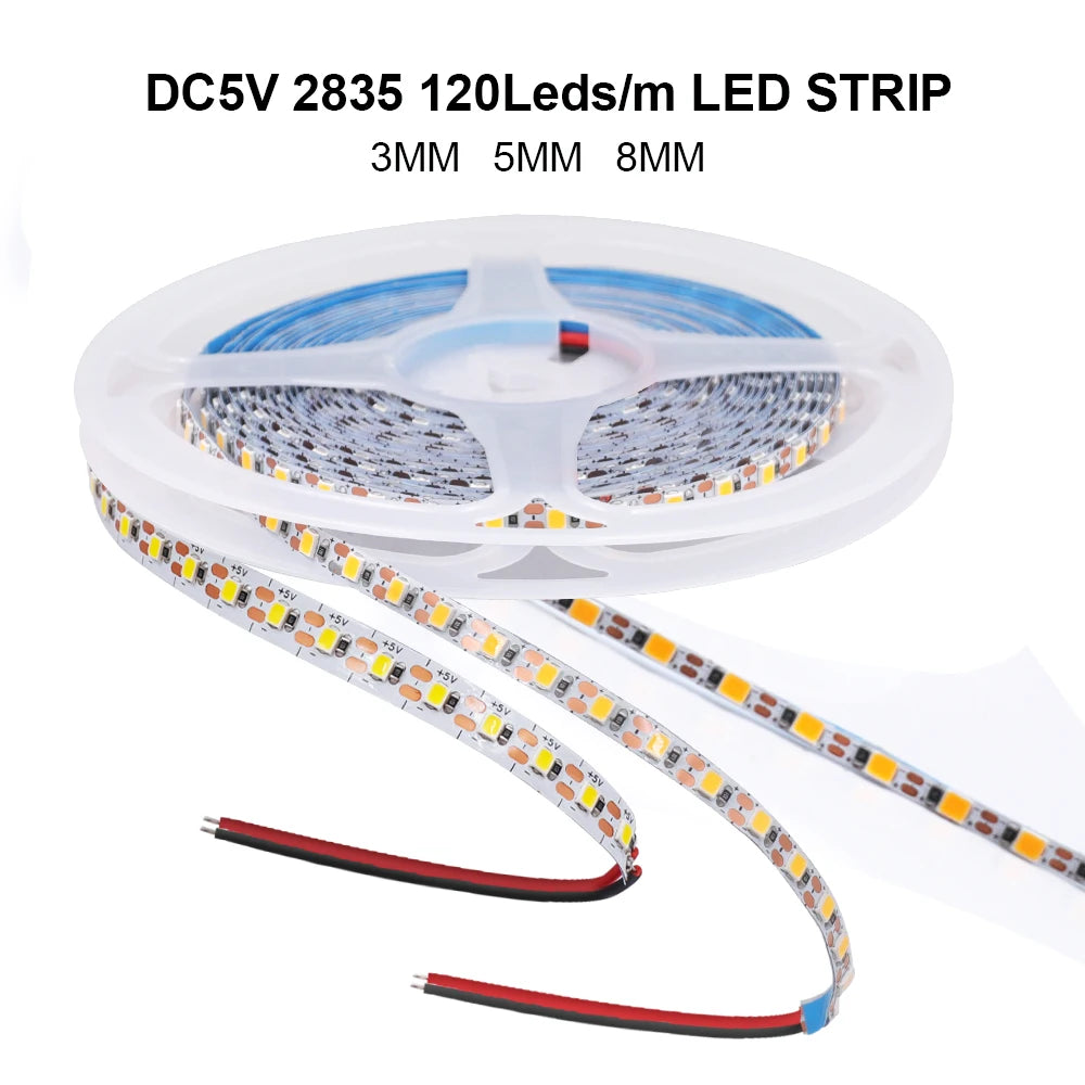 USB Dimmable LED Strip Light DC5V 3MM 5MM 8MM PCB Width Flexible Rope Tape - Kitchen Faucet - view 3