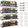 Iron Shelf Wall Mounted Organiser Kitchen Home Spice Storage Rack Bathroom Storage - Cabinet Organizer
