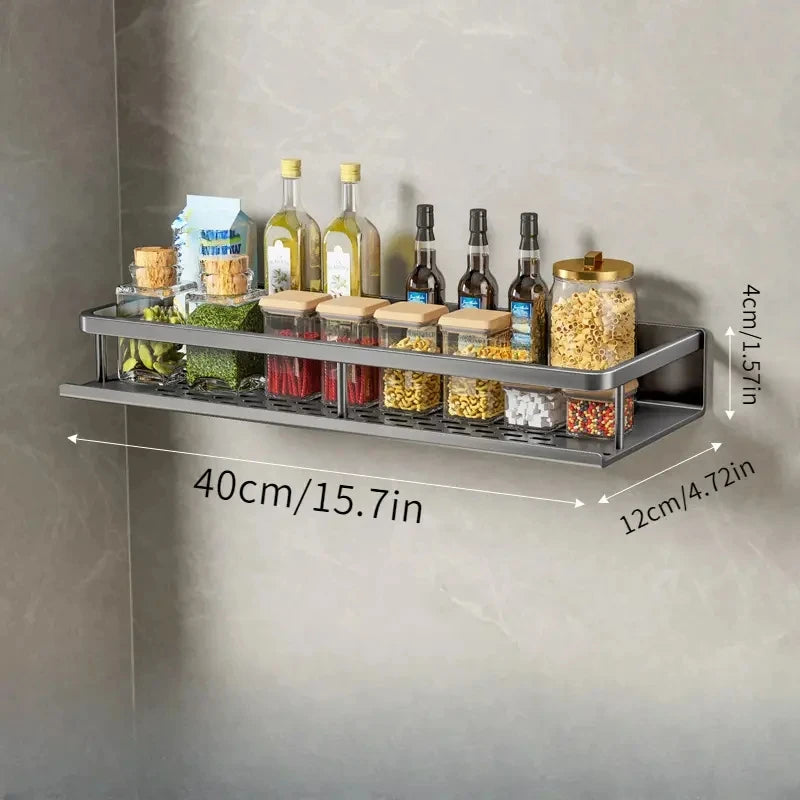 1 PC Multifunctional Kitchen Rack Spice Storage Rack Wall Mounted Kitchen Utensil - Storage Shelf - view 6