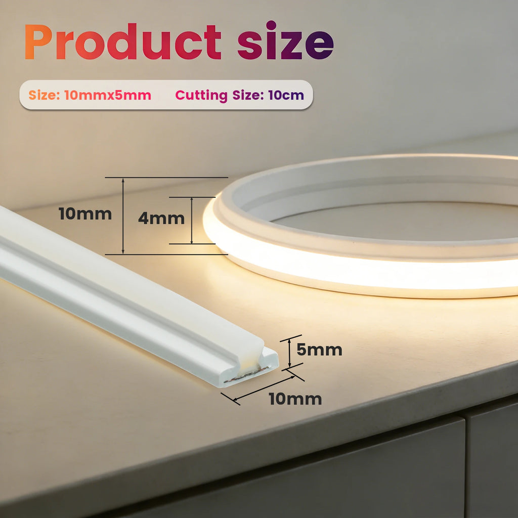 220V 240LEDs/m COB LED Strip Light 230V Dimmable RA90 Flexible IP65 FCOB Neon Tape - Kitchen Faucet - view 4