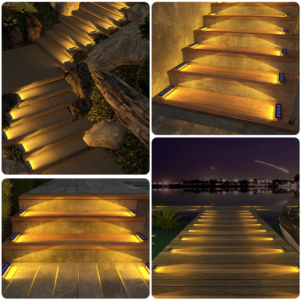 Outdoor Solar Deck Lights LED Waterproof IP68 Step Sidewalk Stair Garden Auto On/Off Solar - Solar Light - view 5