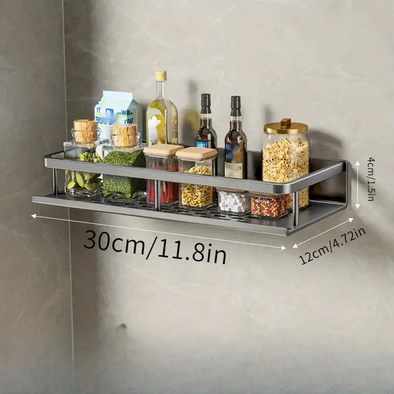 1 PC Multifunctional Kitchen Rack Spice Storage Rack Wall Mounted Kitchen Utensil - Storage Shelf - view 8