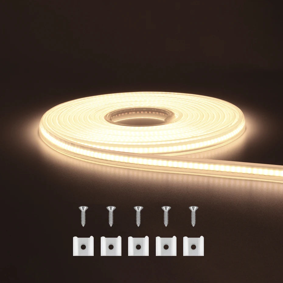 AC 220V COB LED Strip Light 288LEDs/m IP65 Waterproof 1m-50m Flexible Tape with EU/AU - Kitchen Faucet - view 8