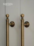 Santaya Brushed Antique Brass Handles for Kitchen Cabinets Wardrobes Drawers and - Cabinet Organizer