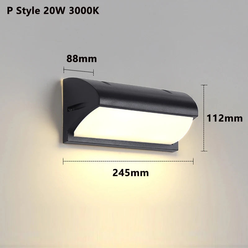 Led Outdoor Wall Light Waterproof IP65 Motion Sensor Outdoor Lighting Porch Lights - Wall Light - view 5