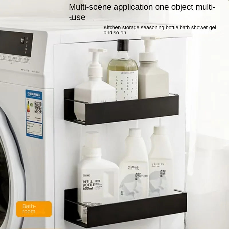 Kitchen refrigerator magnetic storage rack, side storage, external magnet, magnetic - Storage Shelf - view 4