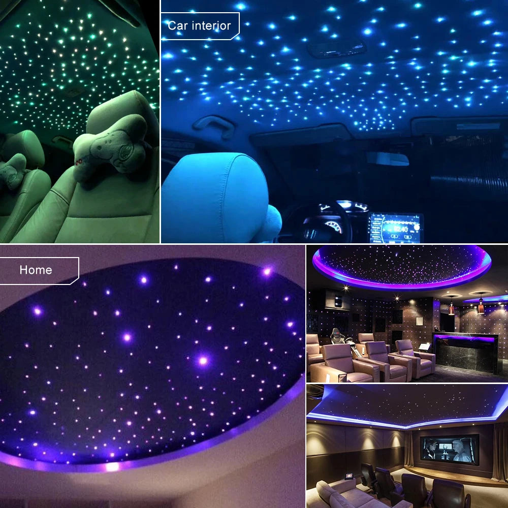 16W RGBW Fiber Optic Star Ceiling Light Kit Sound Activated APP Starry Sky Fiber - Home Improvement - view 6