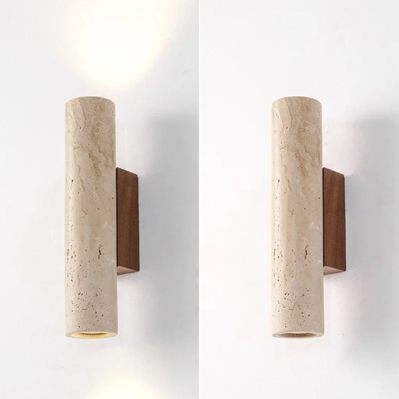IWHD Wood Canopy LED Wall Lights Bedroom Bedside Lamp Sconce Nordic Modern Simple Yellow - Wall Light - view 7