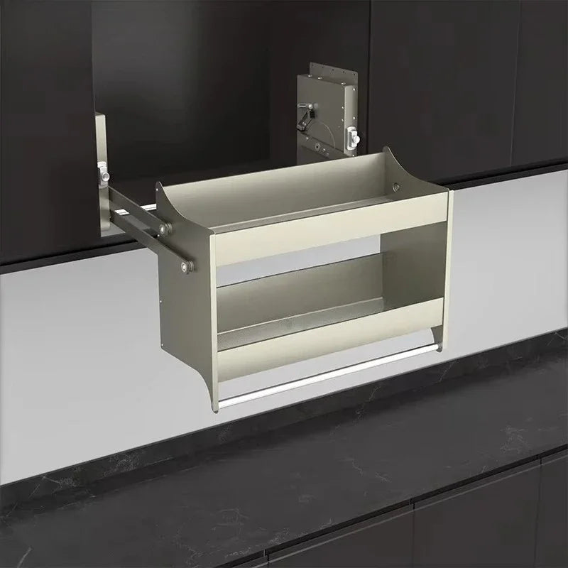 Smart kitchen cabinet countertop electric up and down lifting seasoning pull-out - Cabinet Organizer - view 7