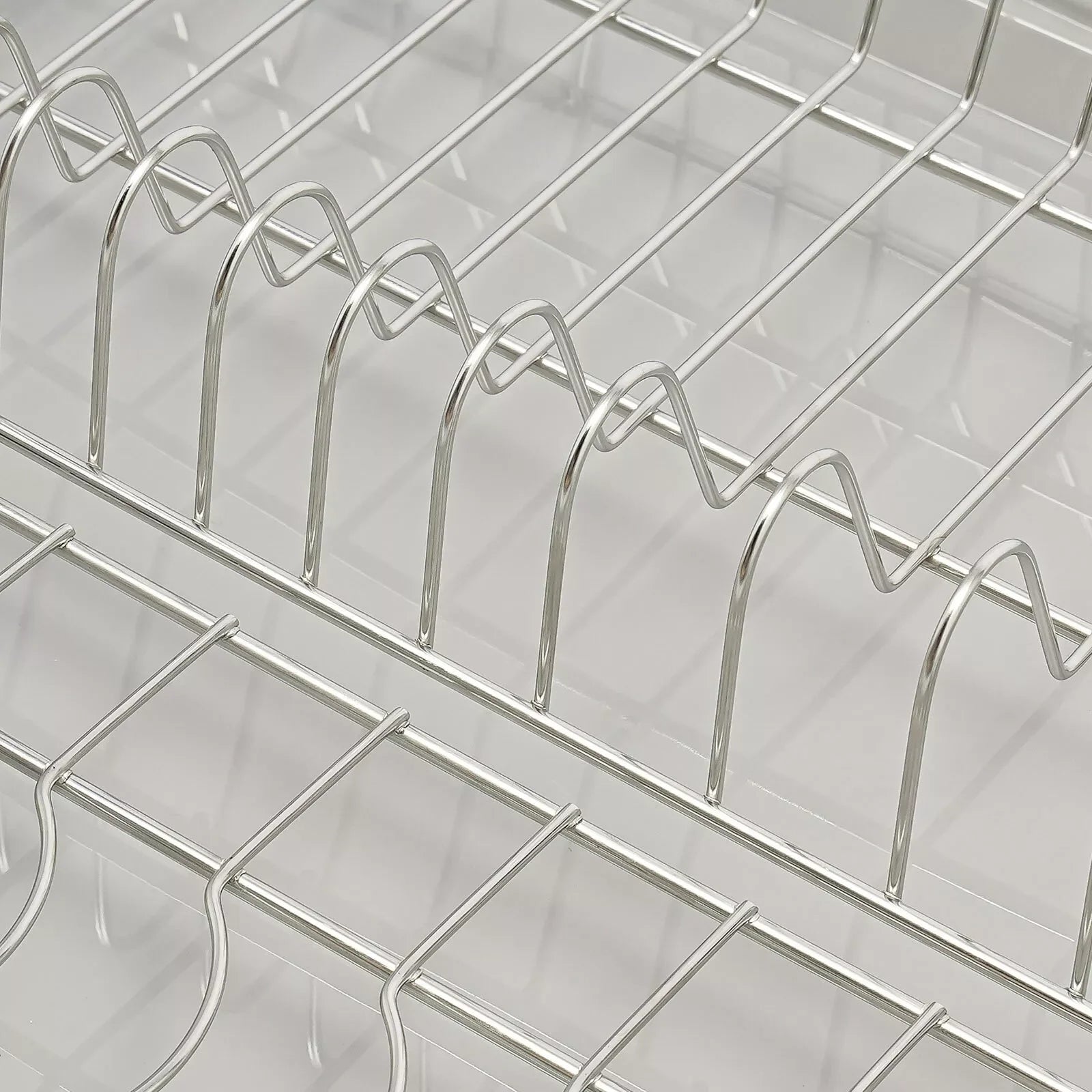 Modern Pull Out Dish Drainer Drawer Bottom-Mounted Slide Out Storage Shelf for Kitchen - Dish Drying Rack - view 6