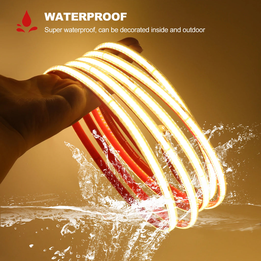 AC 230V COB Strip 240LEDs/M IP65 Waterproof Tape Adhesive With 2Pin Wire Cable 220V - Kitchen Faucet - view 7