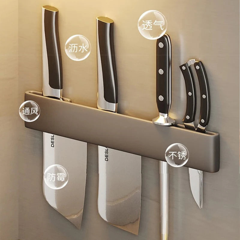 Modern Minimalism Wall-Mounted Kitchen Multi-Functional Shelf Simple Knife Holder - Storage Shelf - view 5