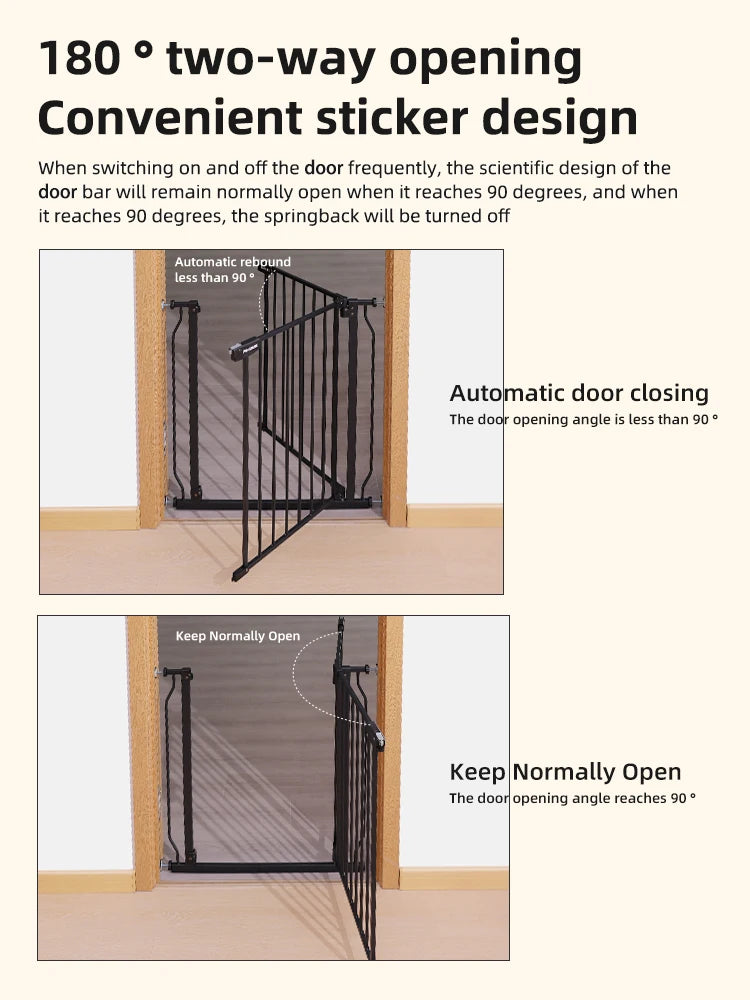 PANGDUBE Pressure Mounted Baby Gate No Drilling Safety Barrier for Stairs Door Child Dog - Safety Gate - view 5