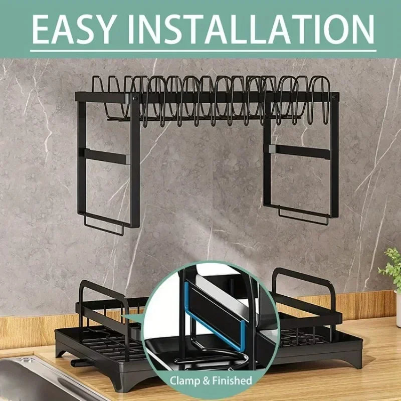 Accessories For Kitchen Countertop Bowls Organizer Dish Storage Rack Fork Drying - Dish Drying Rack - view 3