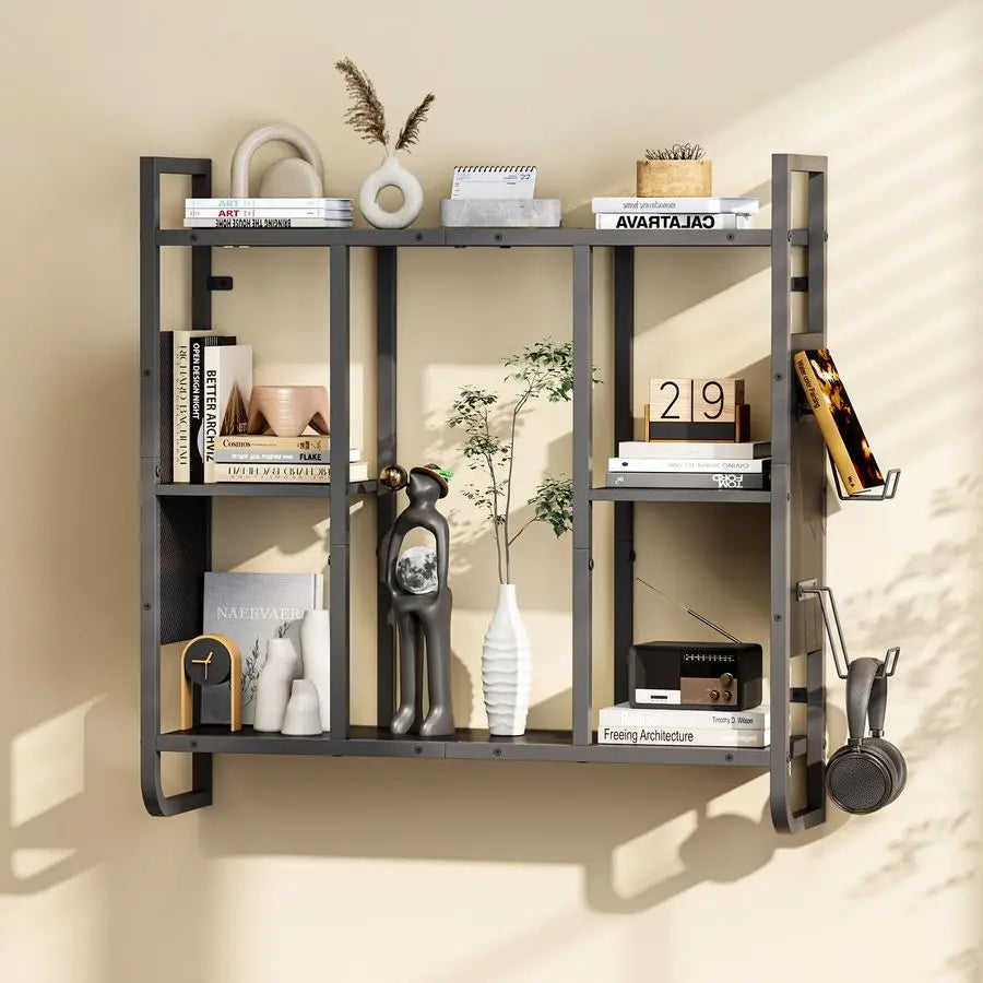 Gaming Floating Shelves, 3Tier Wall Mounted Shelf for Wall Storage, Pipe Shelves - Storage Shelf - view 5