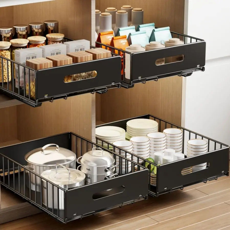 Intelligent electric hanging cabinet lifting basket, kitchen cabinet seasoning basket - Cabinet Organizer - view 6