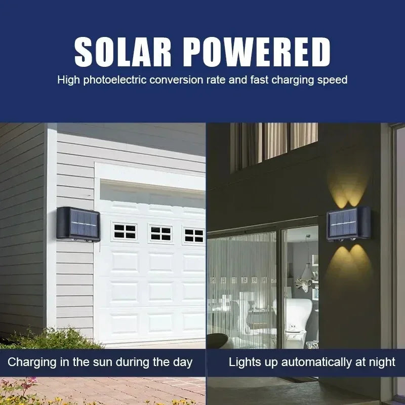 Solar Outdoor Wall Light 2-12 LED Waterproof Garden Light Balustrade Decorative - Solar Light - view 5