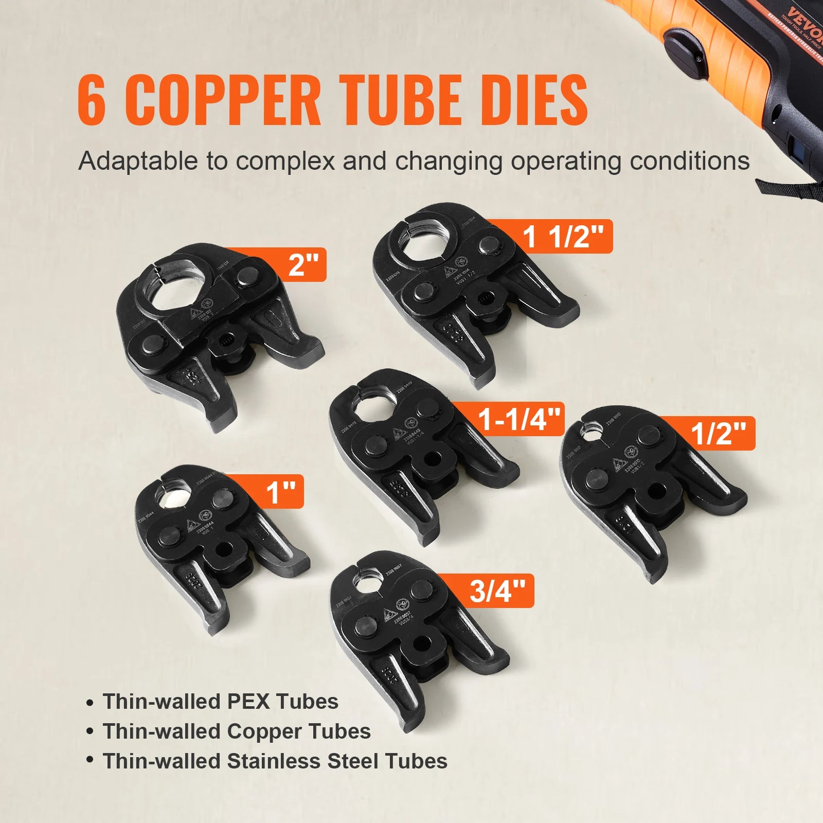 SucceBuy 18V Electric Pipe Press Tool For 1/2 to 2 inch Stainless Steel 6 - Home Improvement - view 3