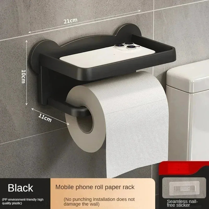 Aluminum Alloy Toilet Paper Holder Tissue Rack Bathroom Tissue Holder for Bathroom - Storage Shelf - view 6