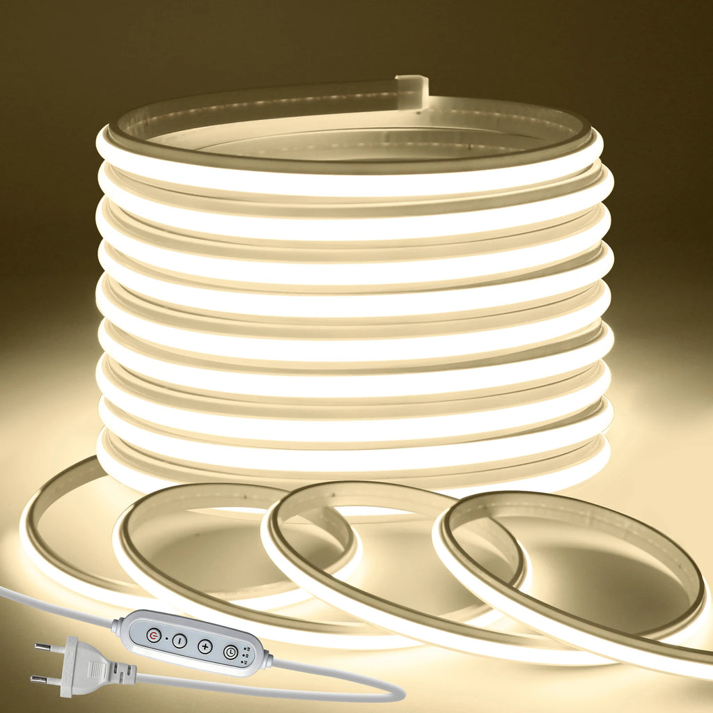 220V 240LEDs/m COB LED Strip Light 230V Dimmable RA90 Flexible IP65 FCOB Neon Tape - Kitchen Faucet - view 8