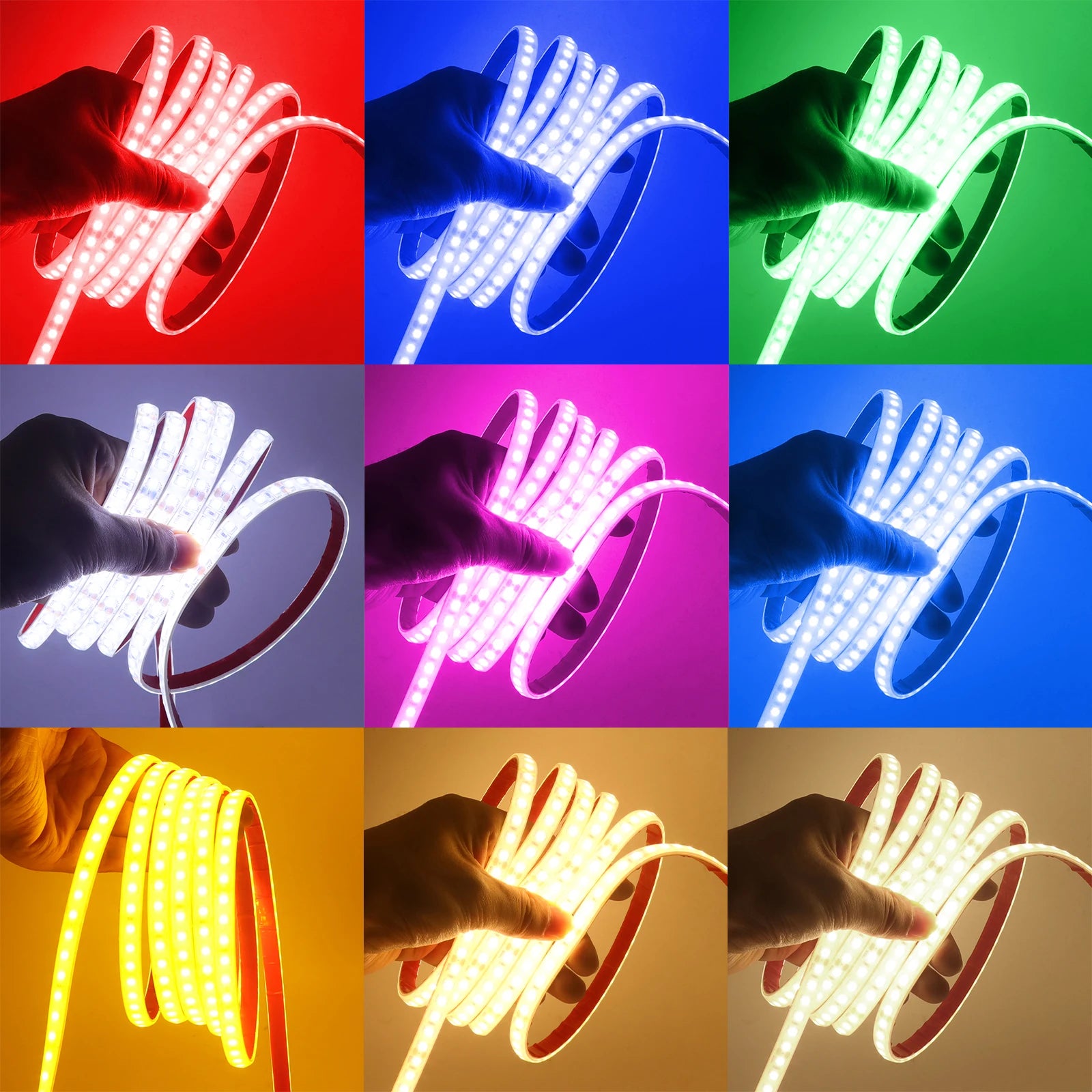 24V Solar Led Strip Light 2835 120LEDs/m Outdoor IP68 Waterproof Red Green Blue Pink - LED Strip Light - view 2