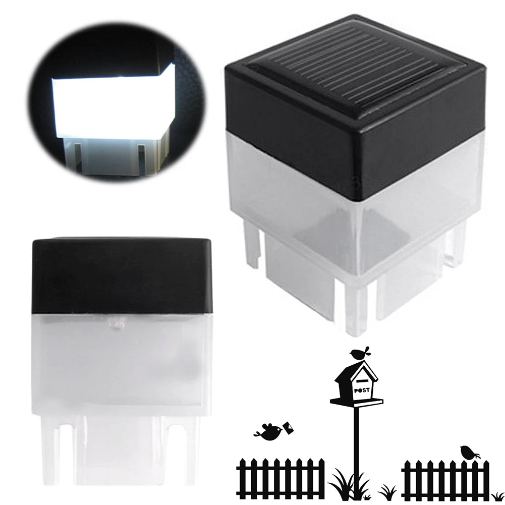 Solar Post Light Modern Fence Deck Lamp Auto On/Off Outdoor Pillar Light Square - Solar Light - view 2