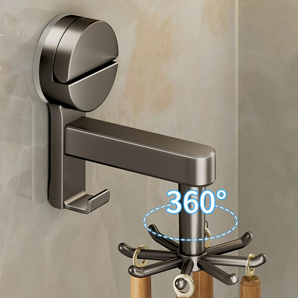 YUTOKO 360 Rotating Suction Cup Hooks Wall Mounted for Kitchen Utensil Organizer - Cabinet Organizer - view 2