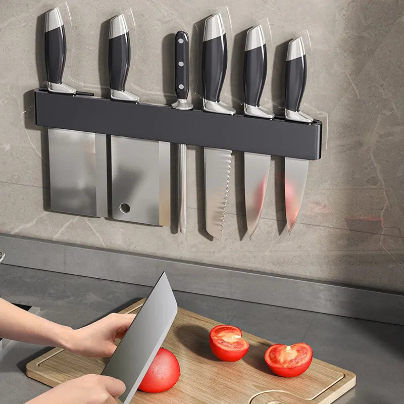 Modern Minimalism Wall-Mounted Kitchen Multi-Functional Shelf Simple Knife Holder - Storage Shelf - view 3