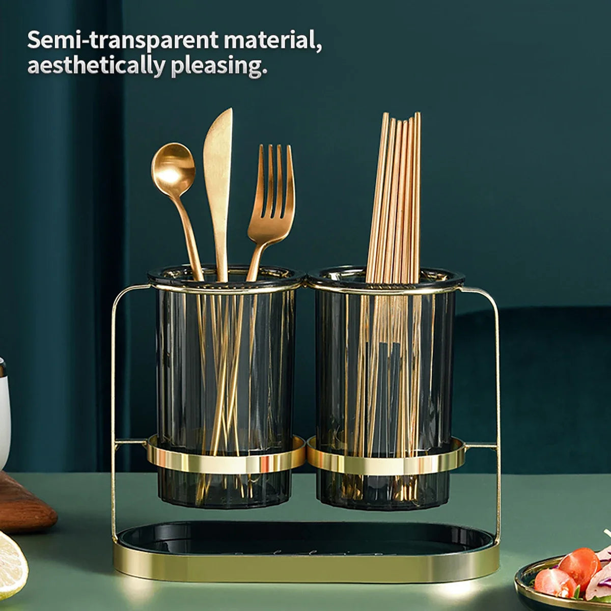 Light Luxury Simple Kitchen Drained Spoon Chopsticks Organizer Box Household ABS - Cabinet Organizer
