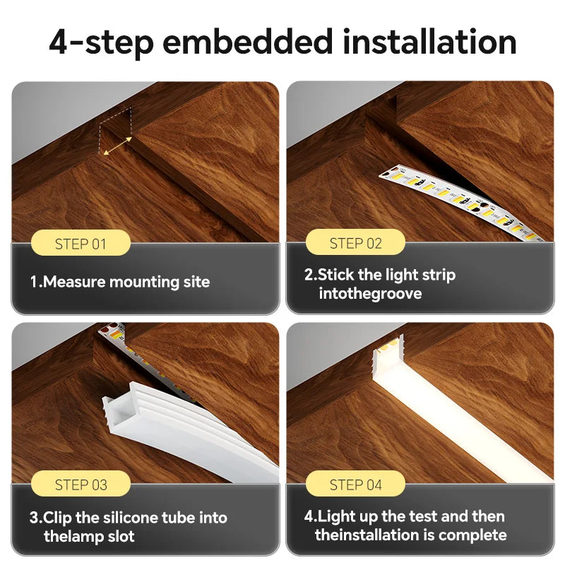 1M-10M LED Neon Rope Tube Soft Silicone Diffuser Channel Black/White Flexible Ribbon - LED Strip Light - view 4