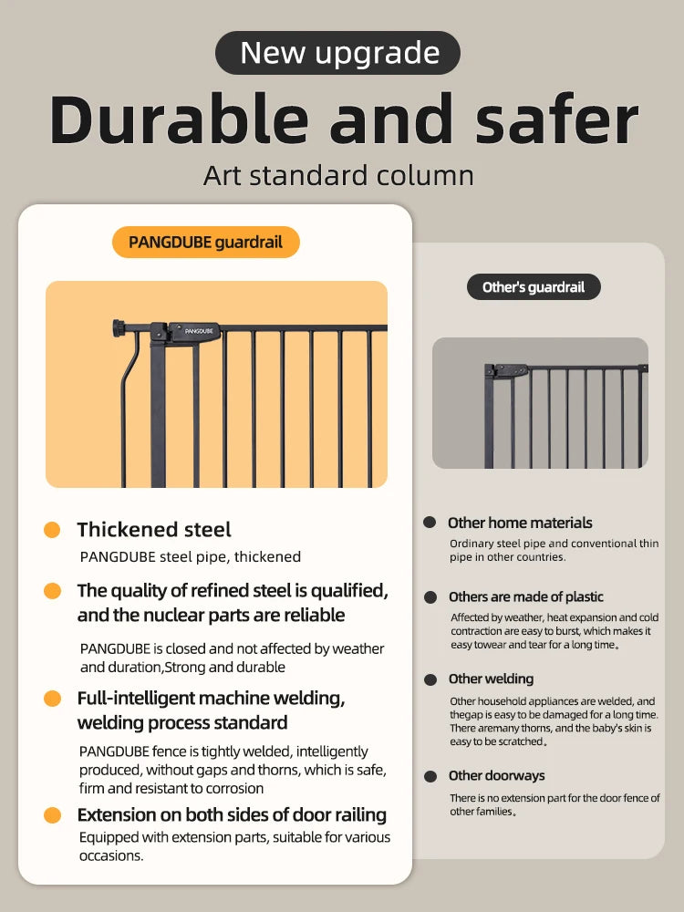 PANGDUBE Pressure Mounted Baby Gate No Drilling Safety Barrier for Stairs Door Child Dog - Safety Gate - view 4