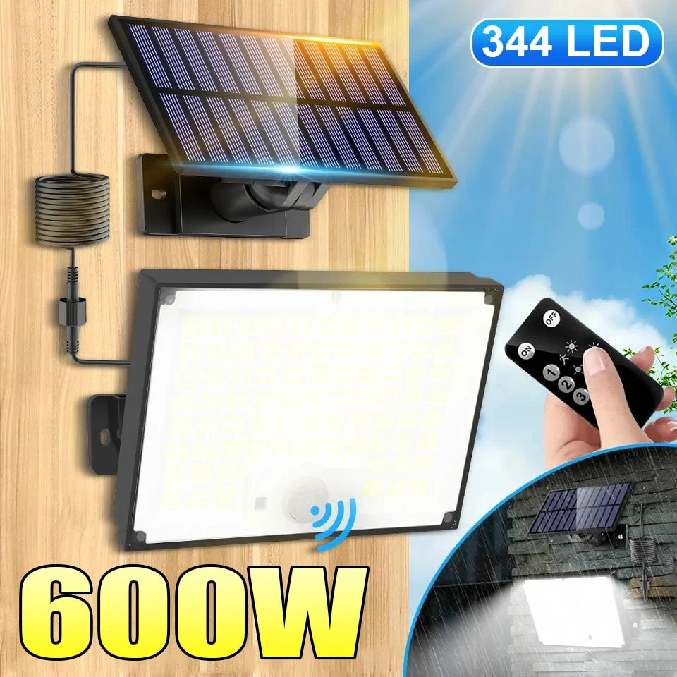 600W 344/192LED Solar Lights Outdoor Super Bright Human Motion Sensor Security Flood - Solar Light