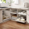 Pull Out Tray Organizer Kitchen Storage Rack Cabinet Expandable Under Sink Spice Boxes - Cabinet Organizer