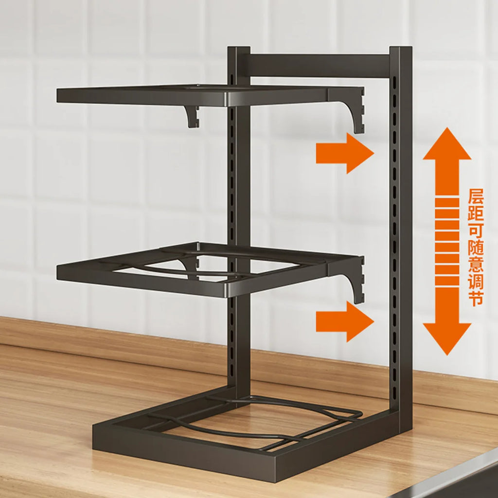Kitchen Sink Storage Rack Multi-Layer Cooker Storage Rack For Home Stovetop Cabinets - Cabinet Organizer - view 4