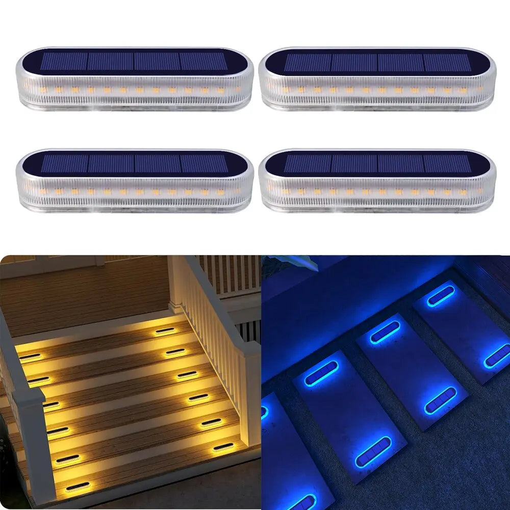 Solar Step Lights Waterproof IP68 Auto On/Off Path Lights Solar Powered Light Bar Solar - Solar Light