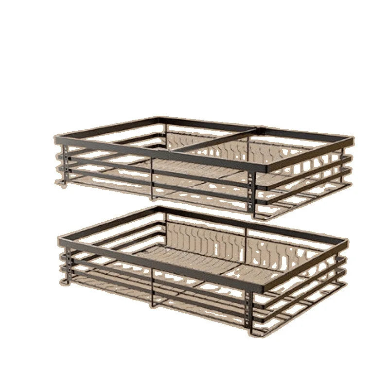 Deep 304 Stainless Steel Kitchen Drawer Double Damping Seasoning Basket Cabinet - Cabinet Organizer - view 5