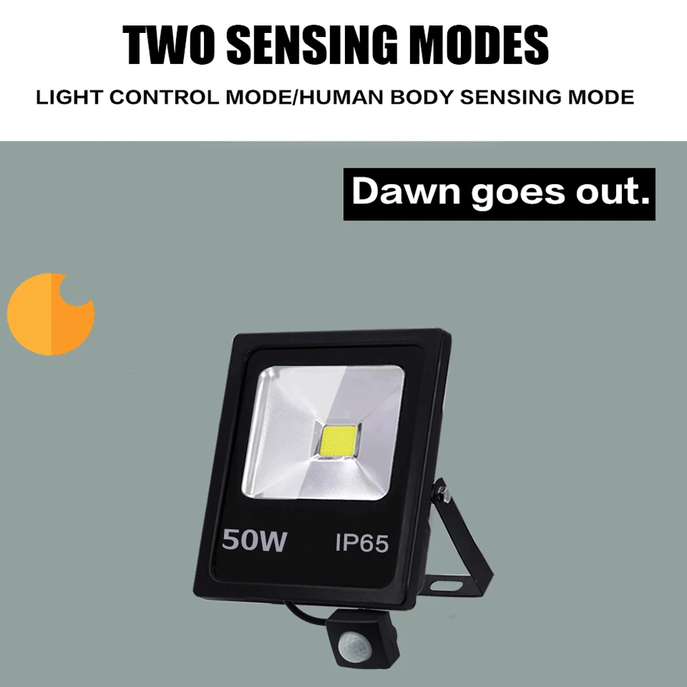 Motion Sensor Led Flood Light 220V 50W 30W 10W Outdoor LED Spotlight Floodlight Wall - LED Flood Light - view 6