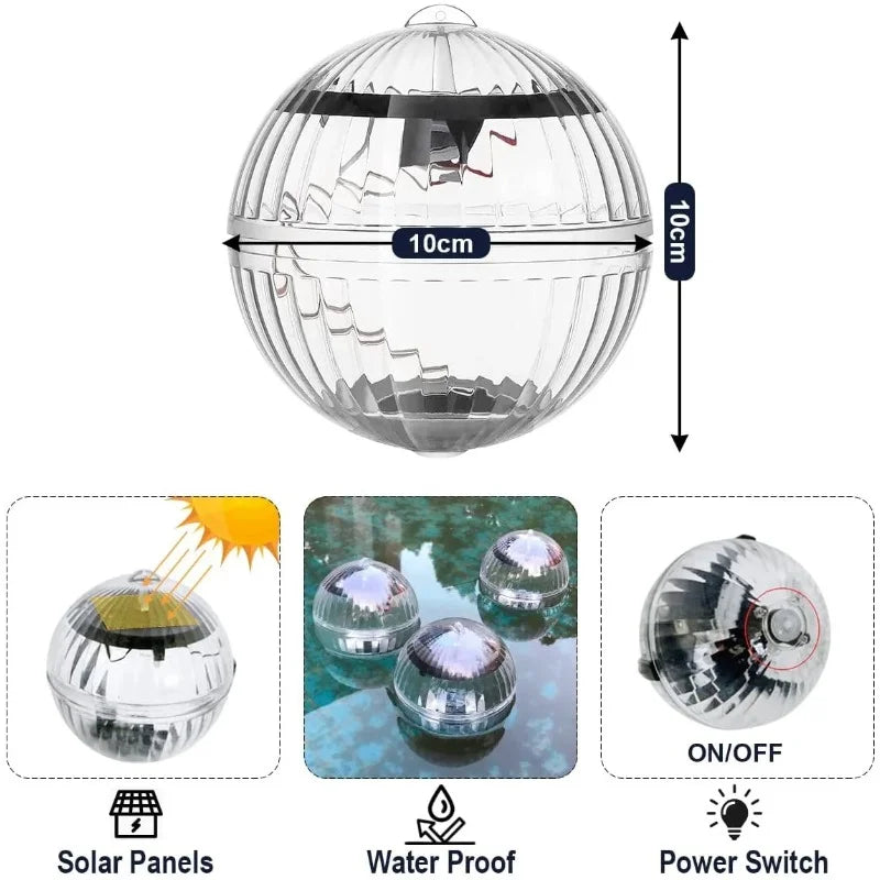 Solar Floating Light Swimming Pool Waterproof LED Solar Power Multi Color Changing - Solar Light