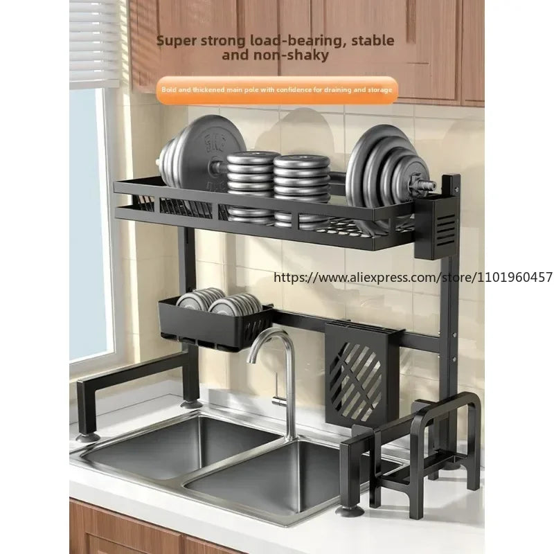 Kitchen Sink Countertop Dish Storage Rack Multi-functional Dishwashing Storage Dish - Dish Drying Rack - view 5