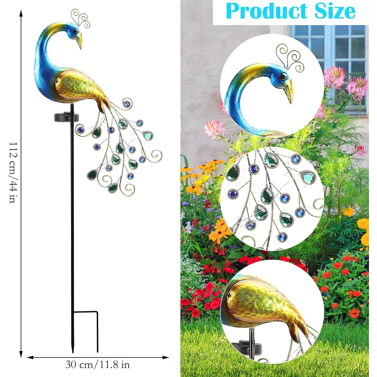 1 PC Peacock Animal-Shaped Solar Garden Lamp Outdoor Decorative Lighting Automatic - Solar Light - view 2