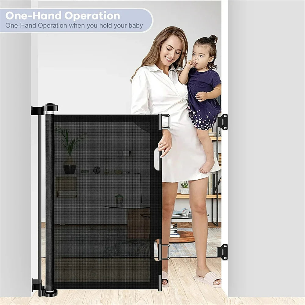 Retractable Baby Gate, 34in Extra Tall Baby Safety Gate, 71" Wide Baby Gate Dog - Safety Gate - view 3